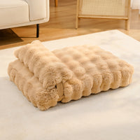 HKM-667475 Winter Warm Plush Cat Mat with Anti-Slip Base and Thick Padding for Cozy Sleeping