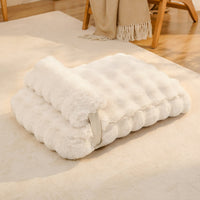 HKM-667475 Winter Warm Plush Cat Mat with Anti-Slip Base and Thick Padding for Cozy Sleeping