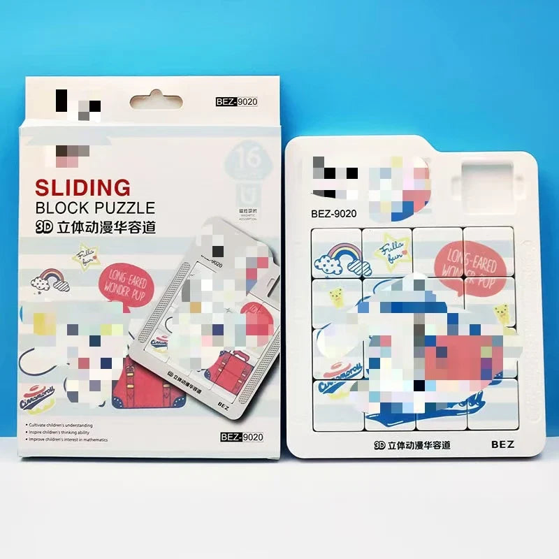 HKM-667667 Cute Anime Sliding Block Puzzle for Kids - Logic & Thinking Development Toy