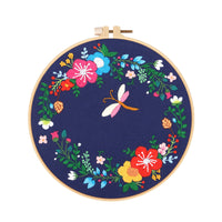 HKM-667667 European Cotton Material Package Kit for Embroidered Flowers and Plants Decor