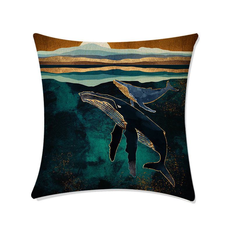 HKM-667795 Geometric Abstract Polyester Sofa Pillow Case - Nordic Style 45x45cm