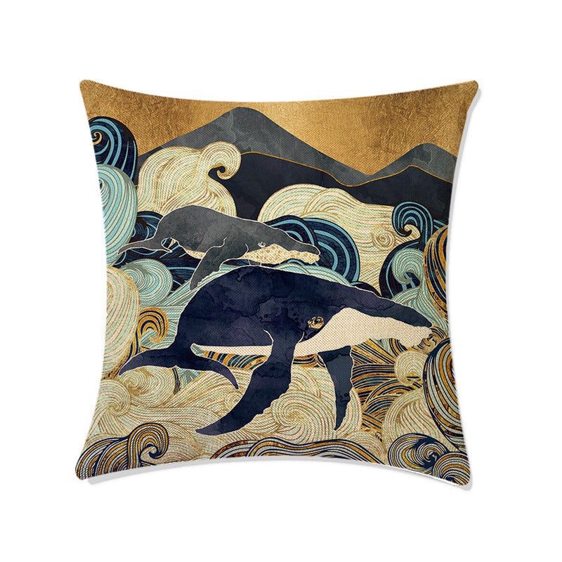 HKM-667795 Geometric Abstract Polyester Sofa Pillow Case - Nordic Style 45x45cm