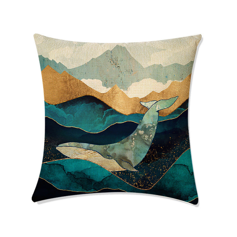 HKM-667795 Geometric Abstract Polyester Sofa Pillow Case - Nordic Style 45x45cm