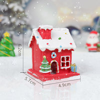 HKM-667795 Luminous Resin Christmas House Decoration for DIY Micro Ornaments