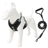HKM-667859 Reflective & Breathable Polyester Dog Chest Strap with Towing Rope