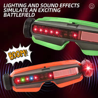 HKM-667923 Laser Combat Goggles with Lights and Music for Outdoor Games - Precision Shooting for Two Players