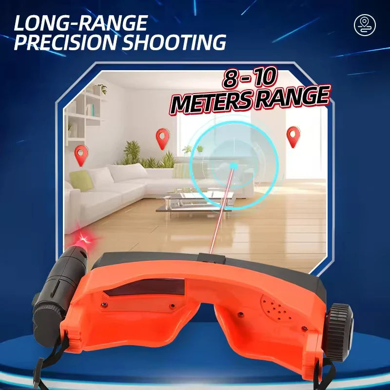 HKM-667923 Laser Combat Goggles with Lights and Music for Outdoor Games - Precision Shooting for Two Players