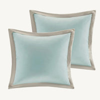 HKM-667987 Seafoam 8 Piece Queen Comforter Set with Quilted Design and Hypoallergenic Fill