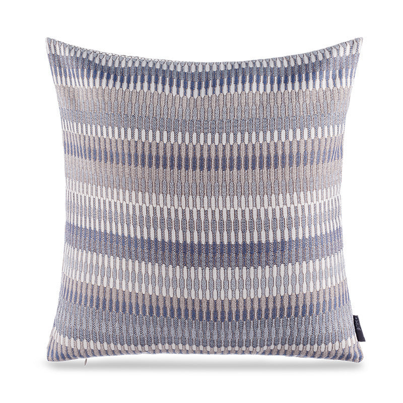 HKM-668051 Modern Plain Polyester Decorative Cushion Throw Pillow in Blue