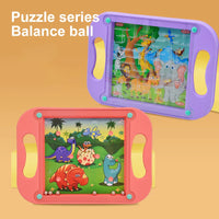 HKM-668243 Balance Ball Labyrinth Toy for Kids - Educational Handheld Maze Game - Plastic Desk Pinball Game - Ages 3+