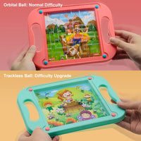 HKM-668243 Balance Ball Labyrinth Toy for Kids - Educational Handheld Maze Game - Plastic Desk Pinball Game - Ages 3+
