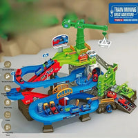 HKM-668307 Educational Space Adventure Train Race Track Toy Set with Inertial Car for Children Ages 2-13