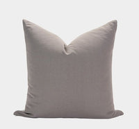 HKM-668499 Beige Square Pillow with Geometric White Leather Stitching, 45x45cm