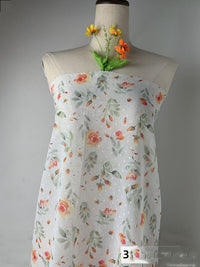 HKM-668499 Chiffon Gold Printed Hanfu Fabric for Spring and Summer - 100% Polyester, 148cm Wide