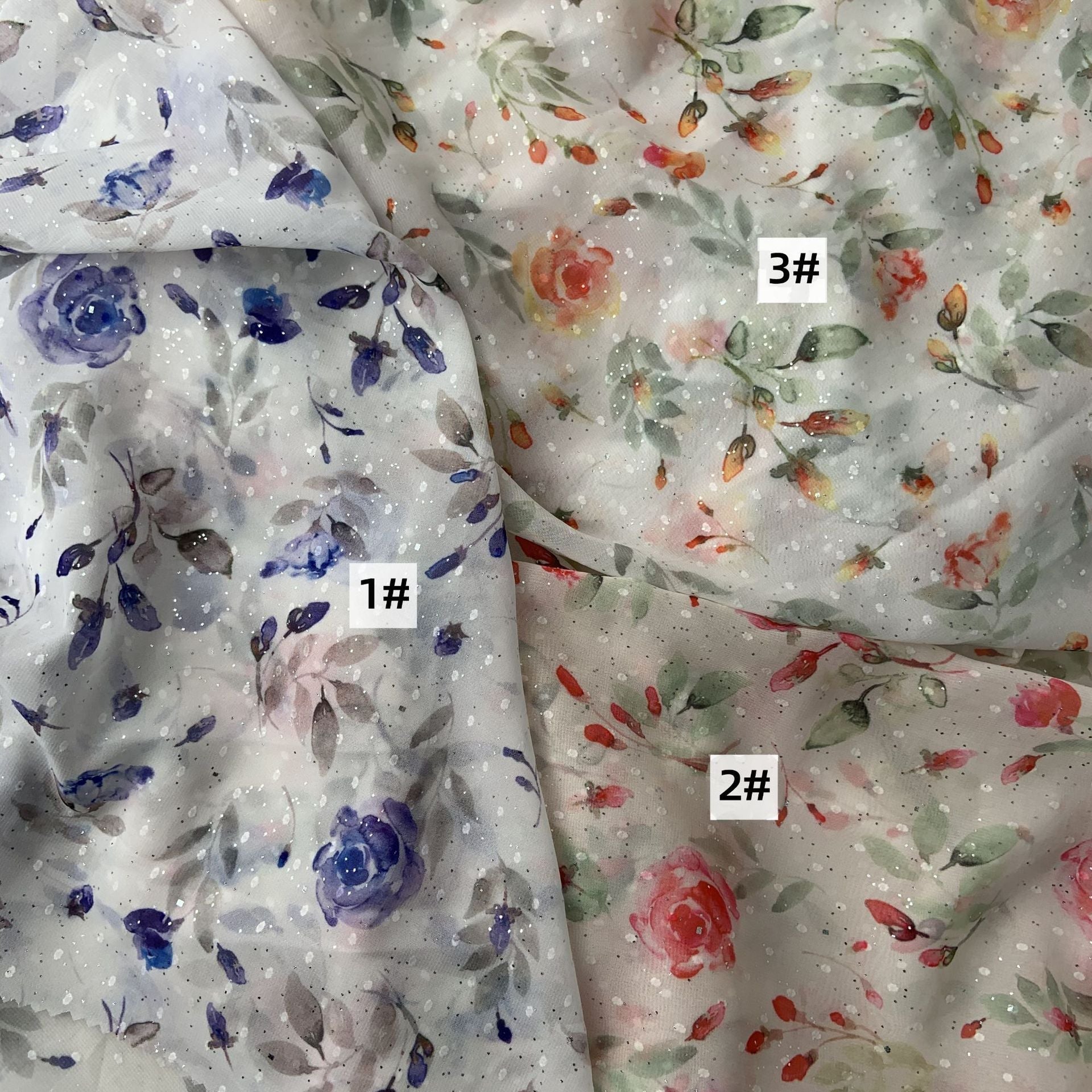 HKM-668499 Chiffon Gold Printed Hanfu Fabric for Spring and Summer - 100% Polyester, 148cm Wide