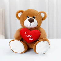 HKM-668499 Super Soft 25cm Plush Teddy Bear with Heart - Ideal Gift for Valentine's Day and Birthdays