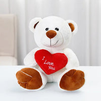 HKM-668499 Super Soft 25cm Plush Teddy Bear with Heart - Ideal Gift for Valentine's Day and Birthdays