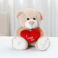 HKM-668499 Super Soft 25cm Plush Teddy Bear with Heart - Ideal Gift for Valentine's Day and Birthdays