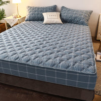 HKM-668499 Thin Cotton and Polyester Fiber Mattress Pad for Double Bed Home Use