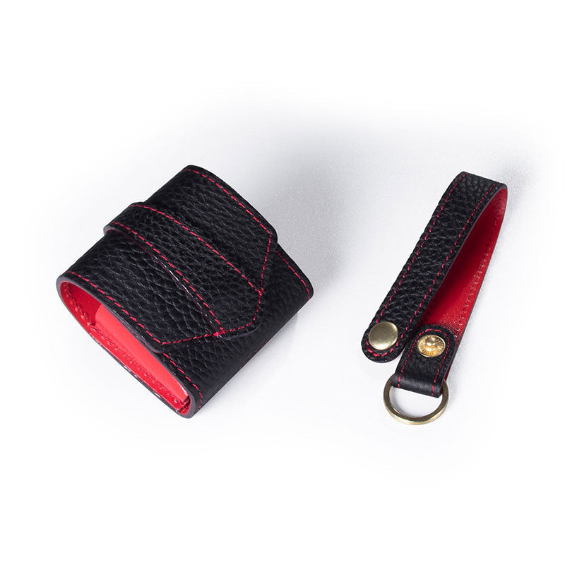 HKM-668691 Leather Anti-Lost Case for Bluetooth Earphones - Compatible with Apple Models