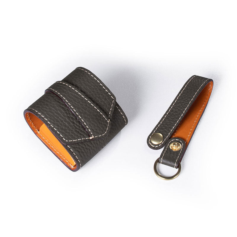 HKM-668691 Leather Anti-Lost Case for Bluetooth Earphones - Compatible with Apple Models