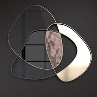 HKM-668819 Modern Abstract 3D Metal Wall Art on Oil Canvas, Frameless Decorative Painting
