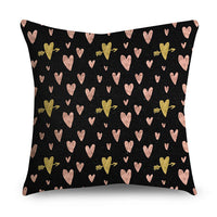 HKM-668947 Rose Gold Geometric Abstract Polyester Pillow Cover - Modern 45x45cm Cushion Case