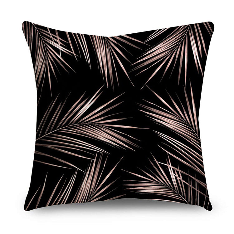 HKM-668947 Rose Gold Geometric Abstract Polyester Pillow Cover - Modern 45x45cm Cushion Case