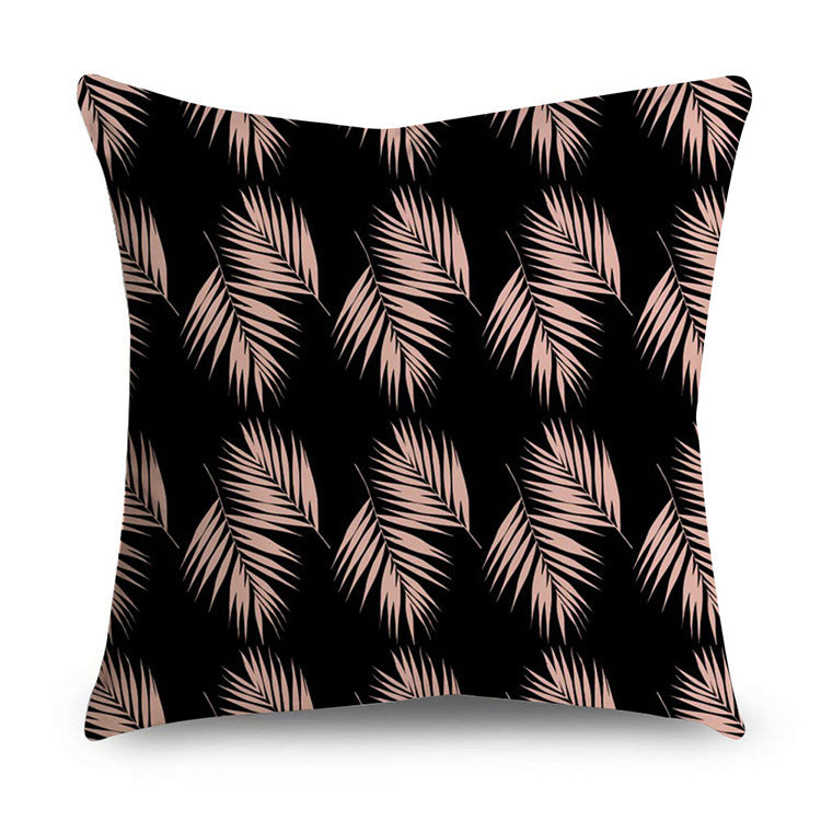 HKM-668947 Rose Gold Geometric Abstract Polyester Pillow Cover - Modern 45x45cm Cushion Case