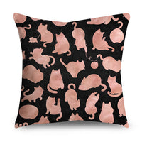 HKM-668947 Rose Gold Geometric Abstract Polyester Pillow Cover - Modern 45x45cm Cushion Case