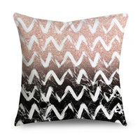 HKM-668947 Rose Gold Geometric Abstract Polyester Pillow Cover - Modern 45x45cm Cushion Case