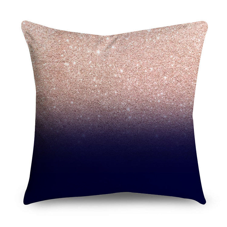 HKM-668947 Rose Gold Geometric Abstract Polyester Pillow Cover - Modern 45x45cm Cushion Case