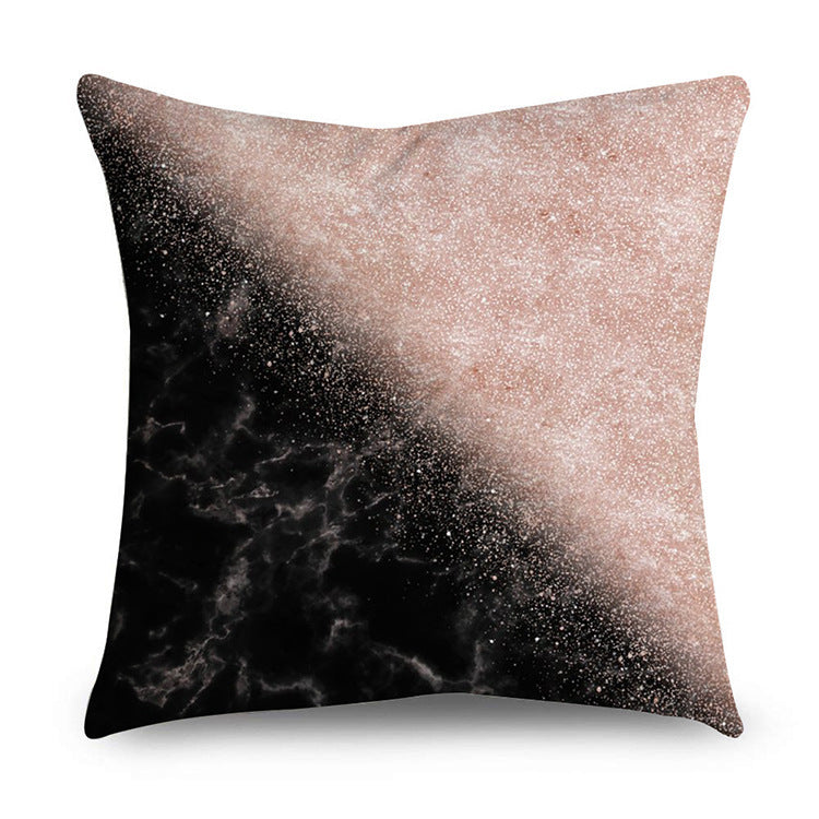 HKM-668947 Rose Gold Geometric Abstract Polyester Pillow Cover - Modern 45x45cm Cushion Case