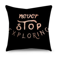 HKM-668947 Rose Gold Geometric Abstract Polyester Pillow Cover - Modern 45x45cm Cushion Case
