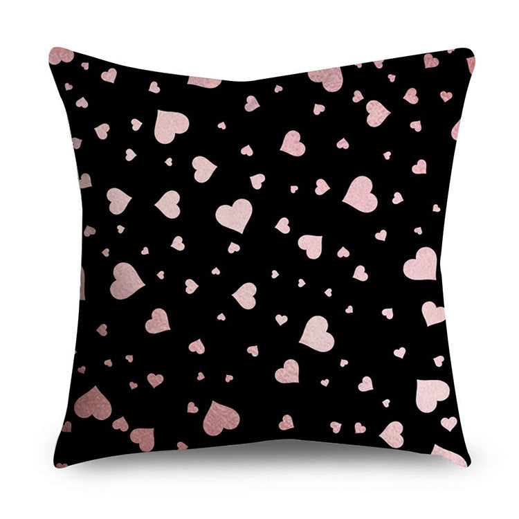 HKM-668947 Rose Gold Geometric Abstract Polyester Pillow Cover - Modern 45x45cm Cushion Case