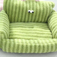 HKM-668947 Striped Pet Sofa Nest for Small Dogs - Available in Blue, Warm Yellow, Pink, and Grass Green