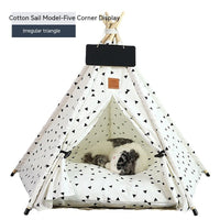 HKM-669331 Foldable Cat Tent - Removable & Washable Semi-Enclosed Cat House for Dogs and Cats, Insulated Pet Bed, Various Sizes