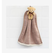 HKM-669395 Coral Velvet Microfiber Dish Towel - Absorbent Bathroom Hanging Towel in Beige, Khaki, Glutinous Rice, Dark Coffee