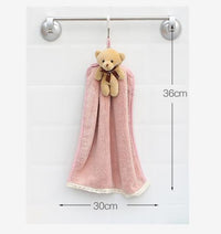 HKM-669395 Coral Velvet Microfiber Dish Towel - Absorbent Bathroom Hanging Towel in Beige, Khaki, Glutinous Rice, Dark Coffee