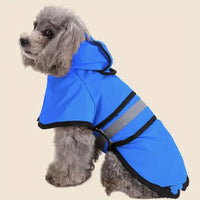 HKM-669395 Reflective Pet Raincoat Poncho for Big Dogs – Available in Yellow & Blue, Sizes XS to XXXXL