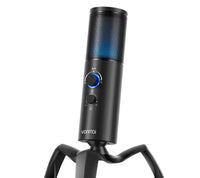 HKM-669523 Dual Directional Karaoke Condenser Microphone with RGB Lighting and Adjustable Stand
