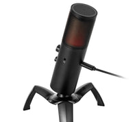 HKM-669523 Dual Directional Karaoke Condenser Microphone with RGB Lighting and Adjustable Stand