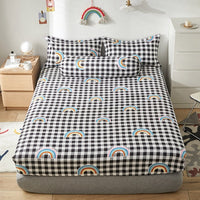 HKM-669651 Aloe Vera Cotton Cartoon Pattern Single Fitted Dust Cover with Pillowcases, Various Sizes Available
