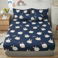 HKM-669651 Aloe Vera Cotton Cartoon Pattern Single Fitted Dust Cover with Pillowcases, Various Sizes Available