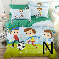 HKM-669651 Cute Cartoon Children’s Bedding Set - Cotton Quilt Cover, Bed Sheet & Pillowcases in Multiple Sizes