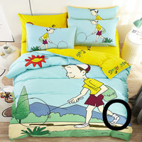HKM-669651 Cute Cartoon Children’s Bedding Set - Cotton Quilt Cover, Bed Sheet & Pillowcases in Multiple Sizes