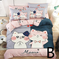 HKM-669651 Cute Cartoon Children’s Bedding Set - Cotton Quilt Cover, Bed Sheet & Pillowcases in Multiple Sizes