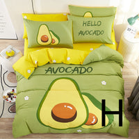 HKM-669651 Cute Cartoon Children’s Bedding Set - Cotton Quilt Cover, Bed Sheet & Pillowcases in Multiple Sizes