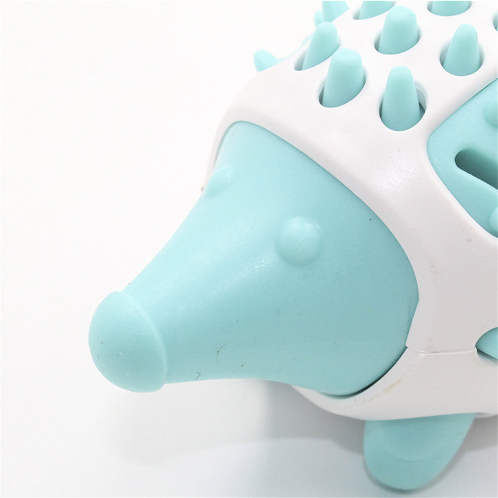 HKM-669651 Durable Phedgehog Shape Dog Toy for Chewing and Dental Care with Food Leaking Channel