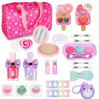 HKM-669779 Kids Pretend Play Makeup Set with Nail Polish for Girls, Ages 2-13